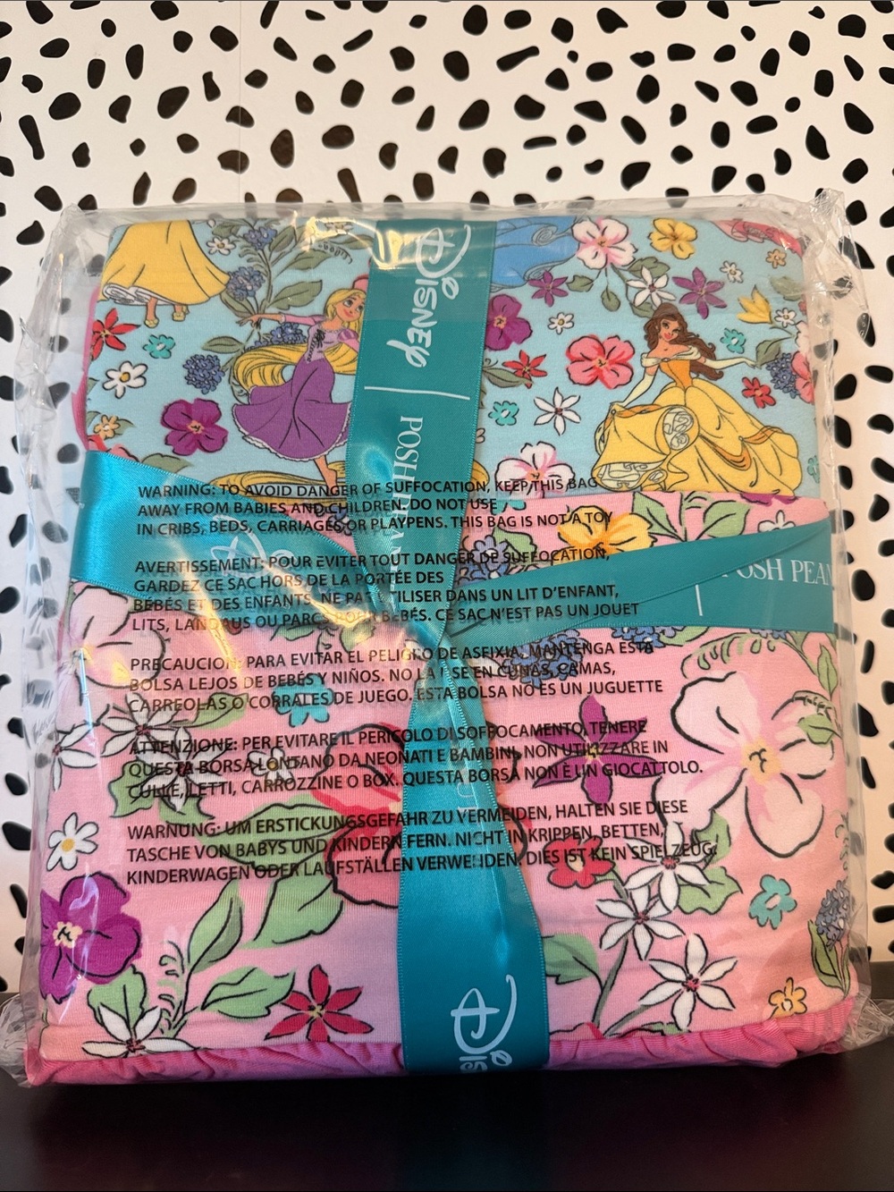 Posh Peanut Disney Princess & Princess Floral Luxe Ruffled Patoo Blanket - Picture 3 of 3